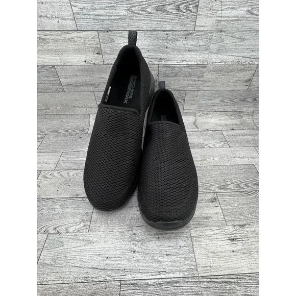 Skechers GoWalk Joy Women Size 7.5 Black Mesh Slip On Walking Shoes 15600TX BBK - Picture 1 of 13